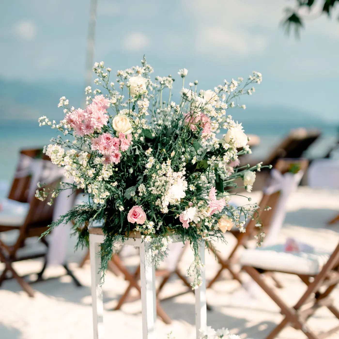 Beachfront destination wedding setting in Gili Trawangan