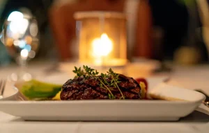 Fine dining beachfront restaurant Gili Trawangan sunset