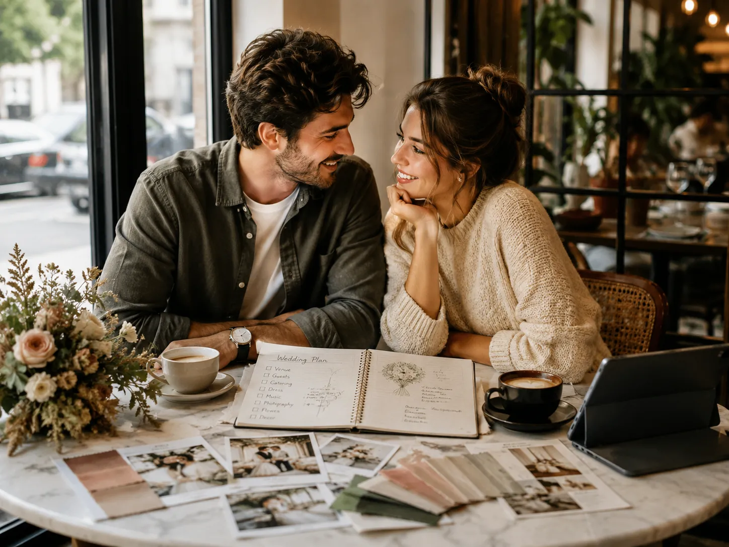 Couple plan wedding